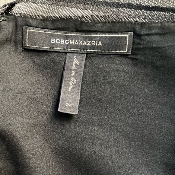 Black Tulle Cocktail Formal Party Dress BCBGMaxazria - Picture 7 of 8